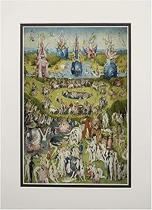 The Garden of Earthly Delights, (Artist: Hieronymus Bosch c. 1480), Masterpiece Classic 57228 (11x14 Double-Matted Art Print, Wall Decor Ready to Frame)