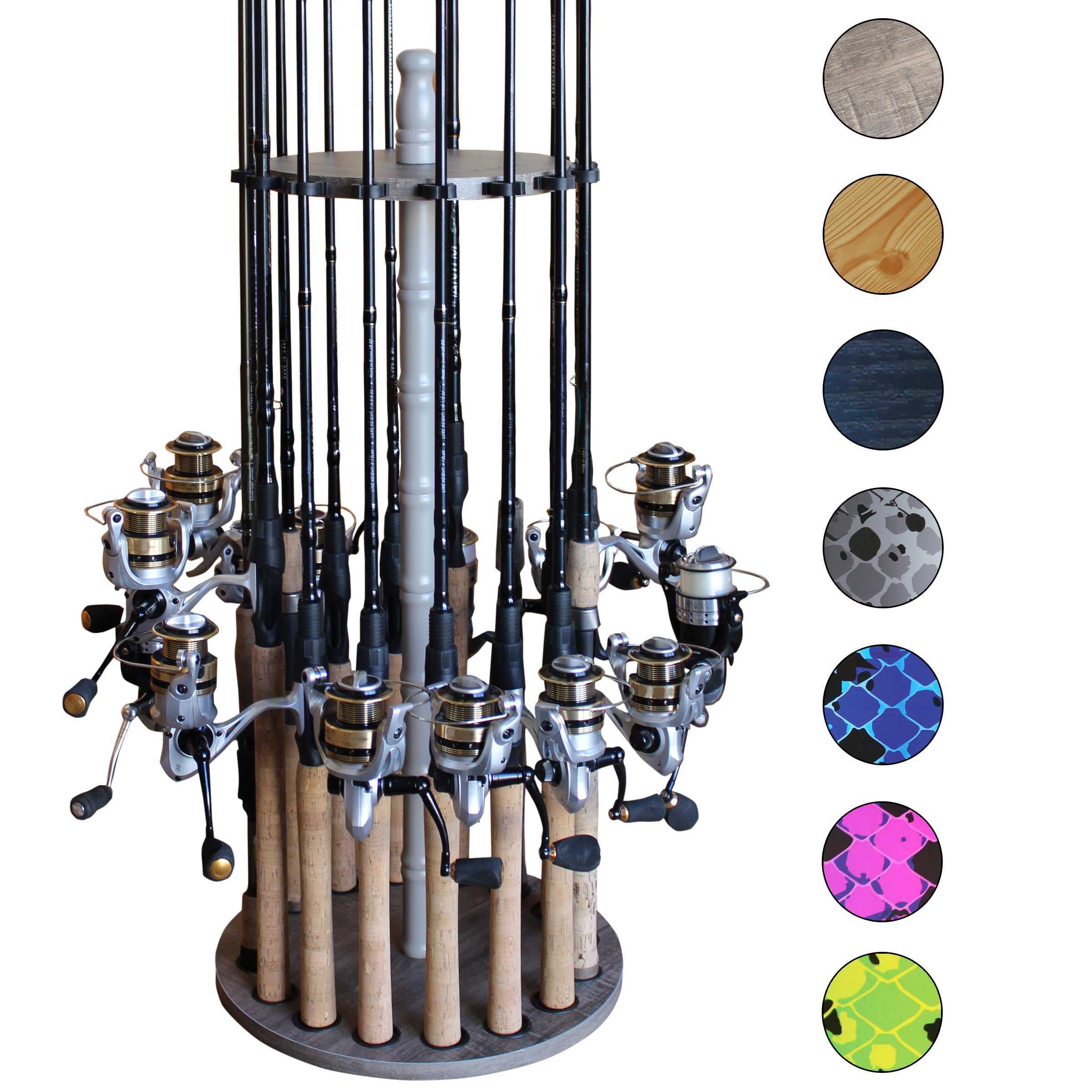 Rush Rod Rack Rush Creek Creations | Fishing Rod Holder for 16 Rods, Fishing Pole ...
