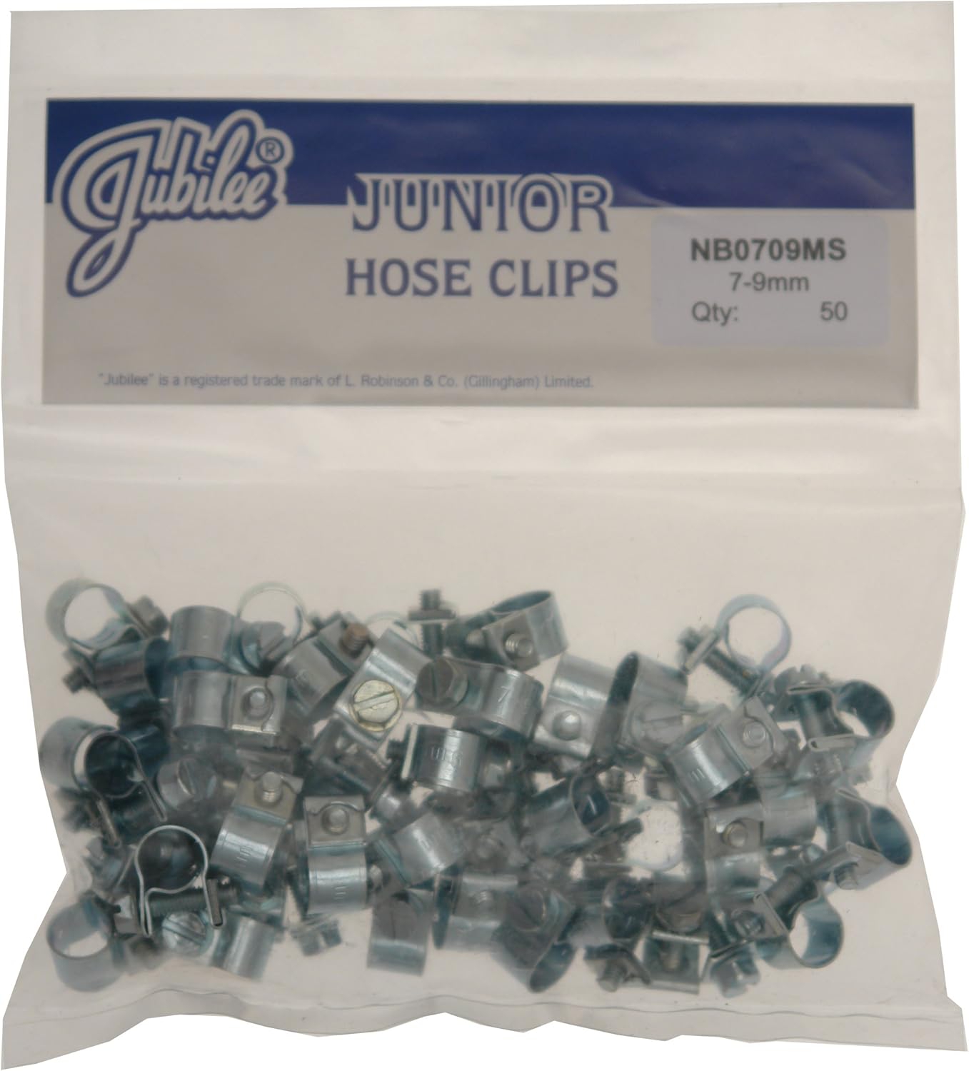 Jubilee NB0709 Junior Clip 7mm-9mm (Pack of 50), Silver