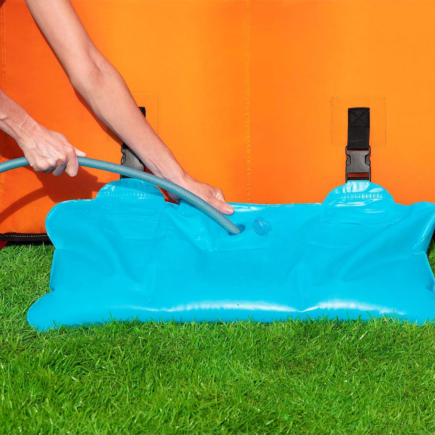 Bestway H2OGO! Splash Tower Water Park with Continuous Blower 366 x 337 x 241 cm, Colour, 366x337x241 cm - Image 4
