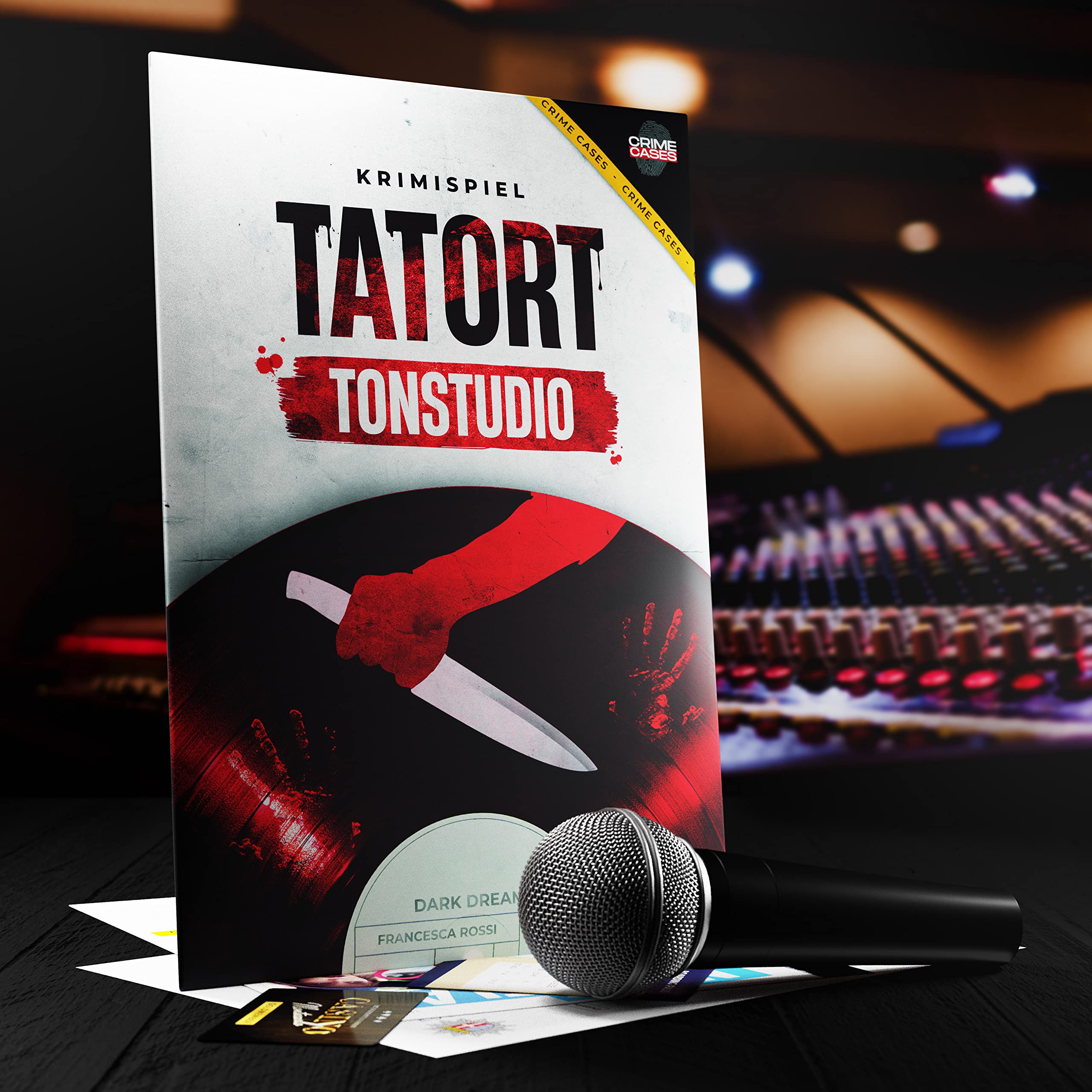CRIMECASES Krimispiel: Tatort Tonstudio I Cold Case Fallakte I Krimispiele für Erwachsene für 1-6 Personen I Mordfall lösen Spiel für zuhause ab 14 Jahren | Krimifall Escape Room Spiel 6