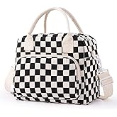 Cute Lunch Bag for Women, Corduroy Insulated Lunch Box for Work Lunch Tote Bag Women, Reusable Insulated Cooler Lunch Box for Travel