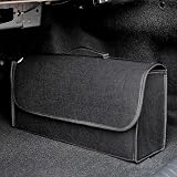 Vinsani Car Boot Organiser Bag Anti Slip Foldable Large Black view 4