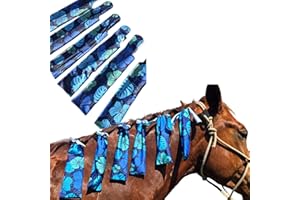 RANCH HAND STORE Ranch Hand Horse Mane Bags - Protect Horse's Mane from Wind, Sun & Mud - Prevents Tangles, Rubbing Out and Breakage - Made with Nylon - Easy to Use and Washable - Set of 6 (Beachin)