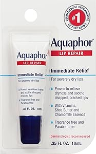 Aquaphor Lip Repair Ointment - Long-Lasting Moisture to Soothe Dry Chapped Lips