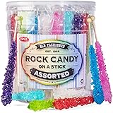 36 Extra Large Assorted Rock Candy Sticks: Espeez