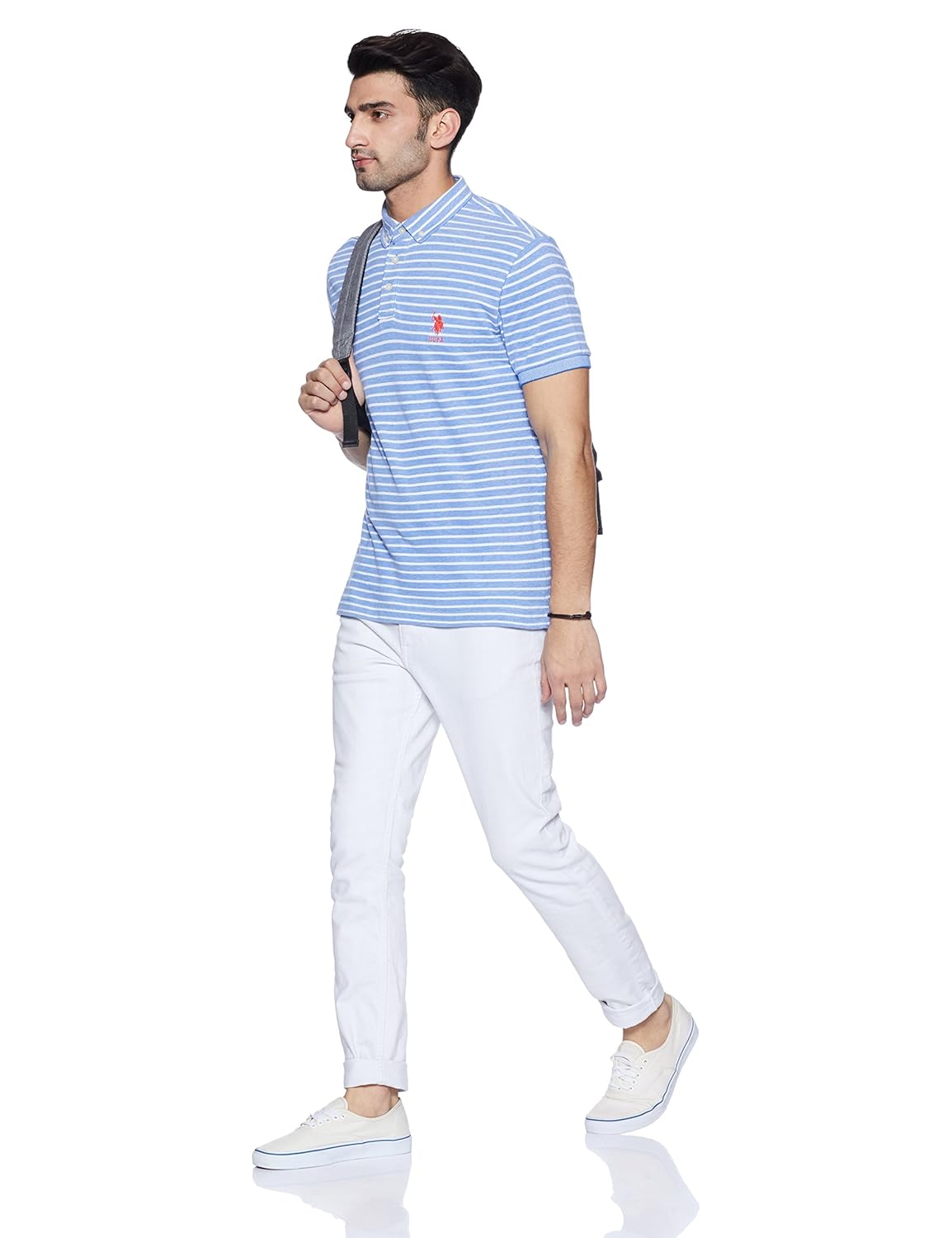 us polo association men's striped regular fit polo