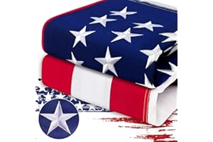TOOUP American Flag 4x6 FT Outdoor Heavy Duty, Fade Resistant USA Flags 4x6 FT 420D Nylon, American Flags 4x6 for Outside Longest Lasting, US Flag with Embroidered Stars, Brass Grommets, Sewn Stripes