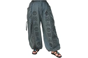 Siamrose Yoga Harem Pants Men Women Baggy Casual Lounge Trousers Adjustable Length 2 Pockets