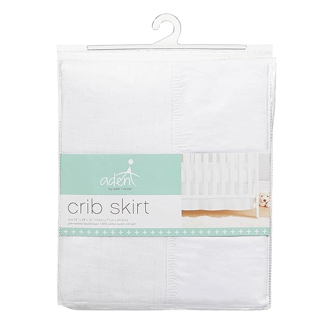 plain white crib skirt