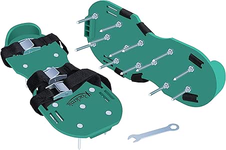 Aireador de césped zapatos, rockrok Spike Sandalias con tres correas y