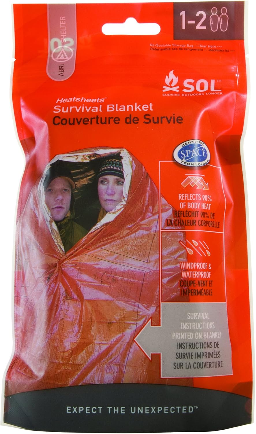 S.O.L. Survive Outdoors Longer 90 Percent Heat Reflective Survival