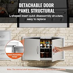 VEVOR Double BBQ Access Door, 34W x 19H Inch
