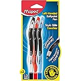 Maped Visio Left Handed Pens, Assorted Colors, Pack of 3 (224324)