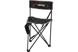 BOG Triple Play Ground Blind Chair with Rugged Construction, Aluminum Frame, Extended Seat Area, Quiet Setup, Breathable Textilene Fabric, Collapsible, and Carry Bag for Hunting, Shooting, and Outdoor