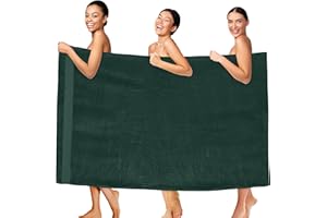 Elegant Comfort Premium Super Soft Highly Absorbent 1 Piece Oversized Bath Sheets - 40" x 80" inch, Luxurious Hotel Spa Quality 100% Turkish Cotton Extra Large Bath Towels for Adults, Hunter Green