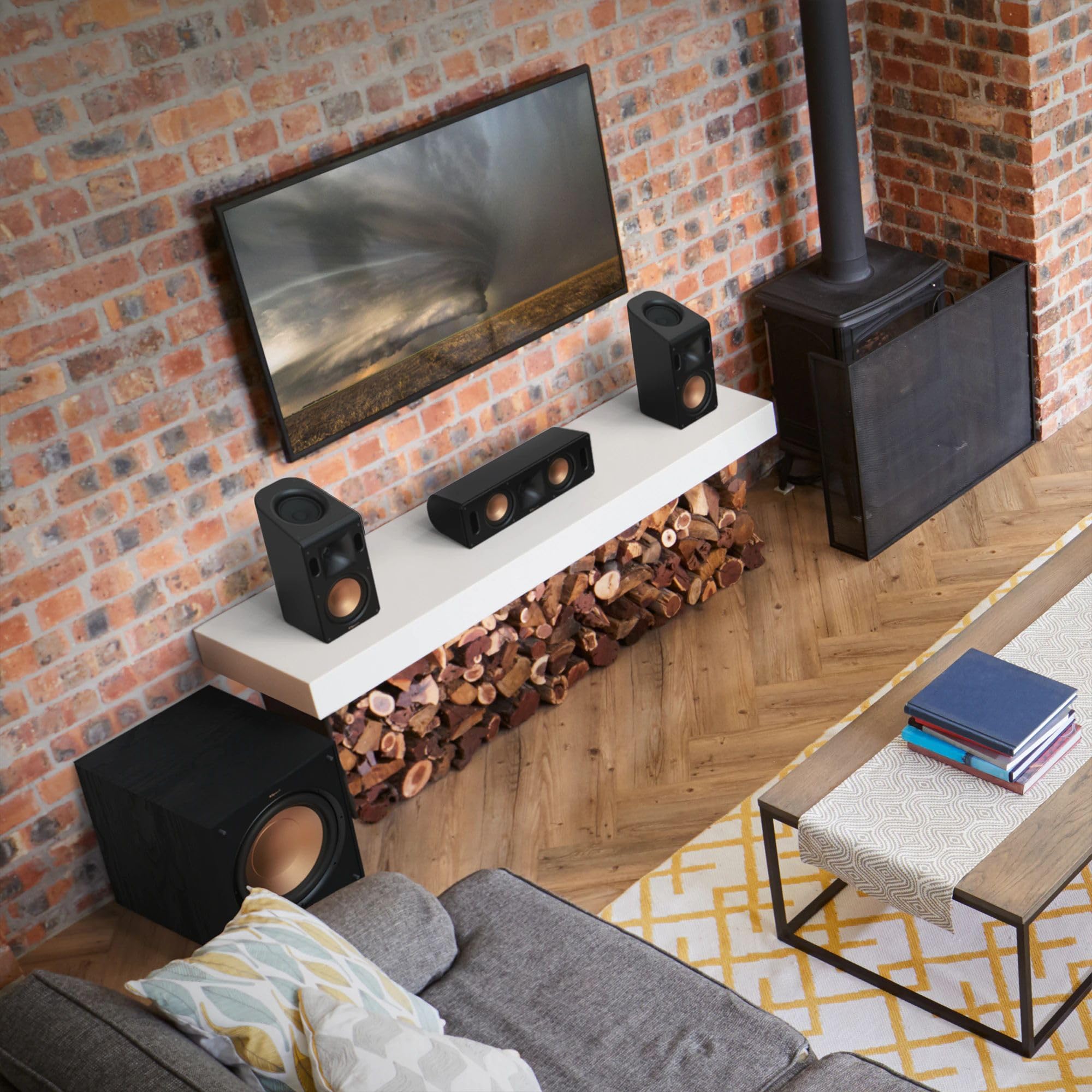 Klipsch Reference Cinema System, Black, Bundle with Onkyo TX-RZ30 170W 9.2-Channel 8K 4K Network AV Receiver