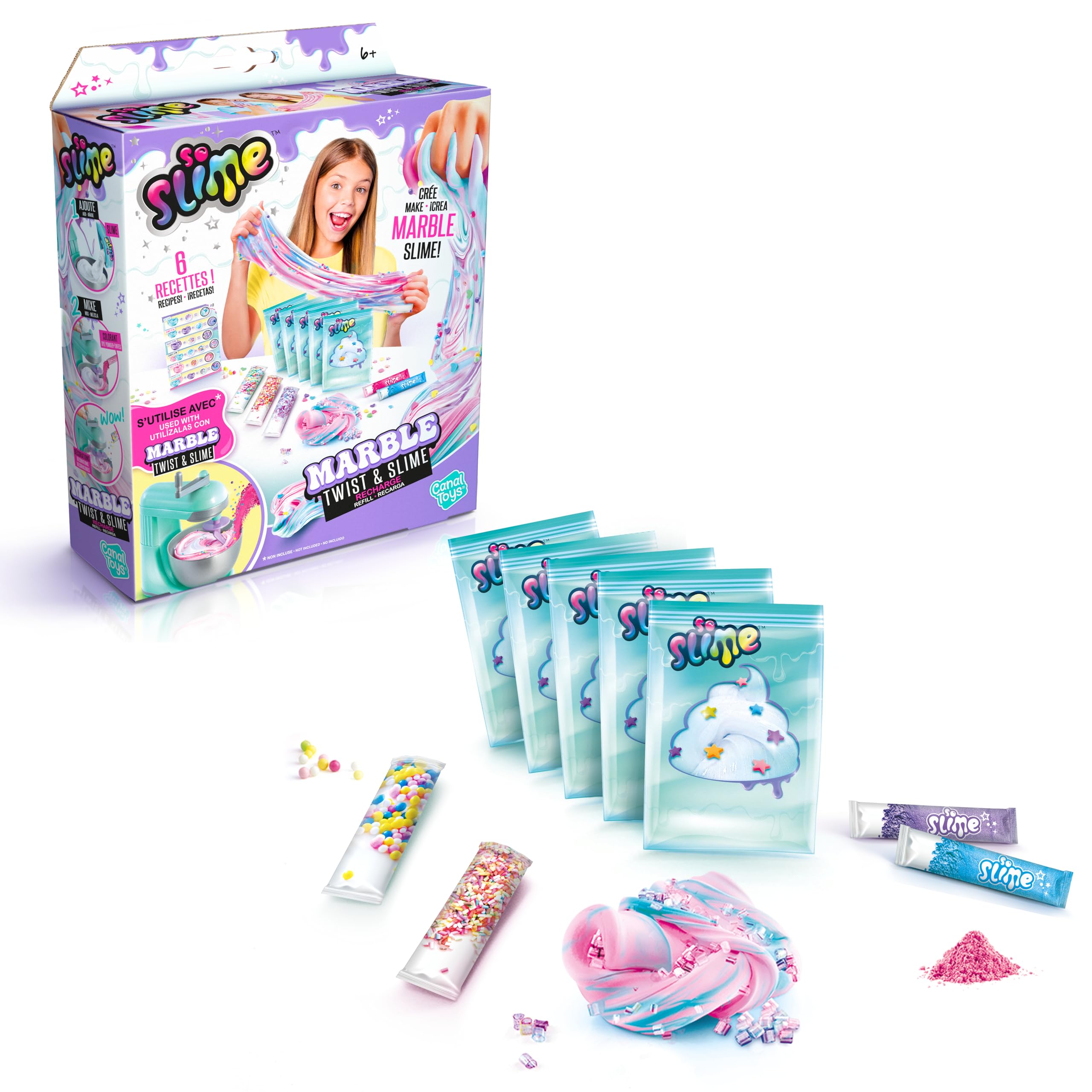 So Slime Twist and Slime Kit, Create Marbled Slime, Fun mess free slime for kids!