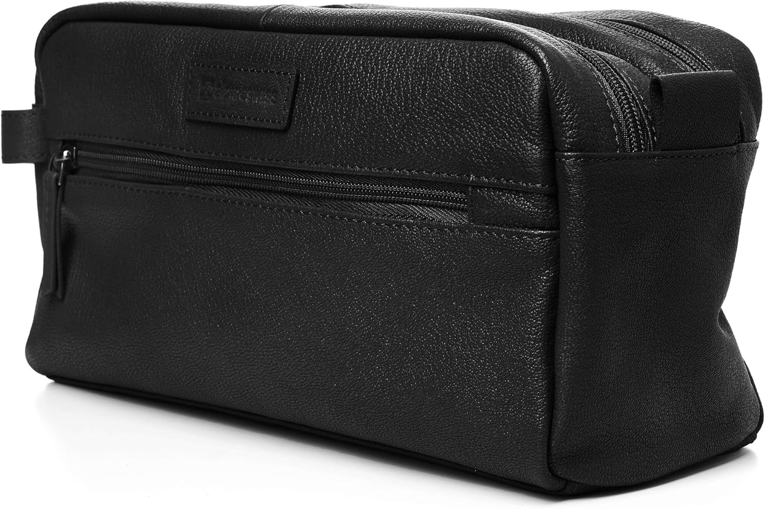 Alpine Swiss Sedona Toiletry Bag Genuine Leather Shaving Kit Dopp Kit Travel Case Black: Clothing