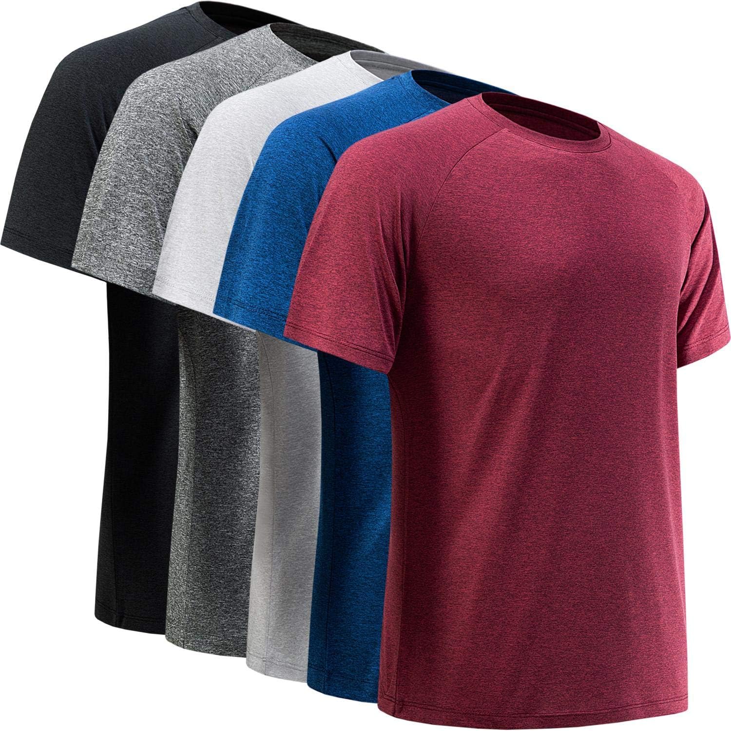 BALENNZ Workout Shirts for Men, Moisture Wicking Quick Dry Active Athletic Men's Gym Performance T Shirts: Clothing