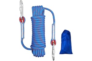 Outdoor Climbing Rope, Diameter 10mm Outdoor Static Rock Climbing Rope, Safety Rope for Escape, Fire Rescue, Ice Climbing, Pa