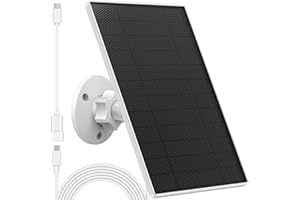 SANKABA Solar Panel for eufy Camera,6W Solar Panel for Eufy E,2C/2C Pro,2/2Pro,E20/E40,Solo,SoloCam Spotlight,IP65 Waterproof USB-C Solar Panel Charger for Eufy with Micro USB Connector & Rubber Plug