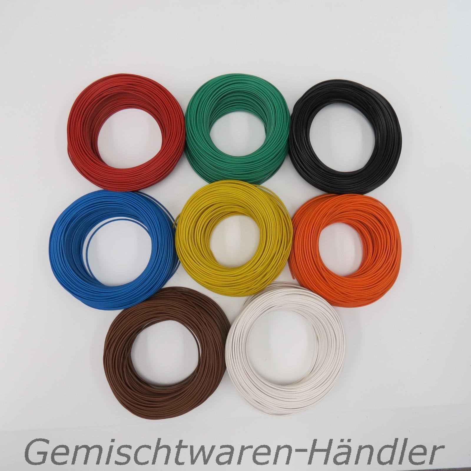 Copper Wire PVC Orange 1mmÂ² 300/500W H05V Installation management