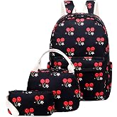 Joyfulife Girls Backpacks Kids Bookbags Teen Backpacks for School Student Backpack with Lunch Box Pencil Bags 3 in 1