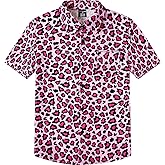 COSLAND Boys' Animal Print Hawaiian Shirt Kids' Novelty Button Down Shirt, X-Small-Large