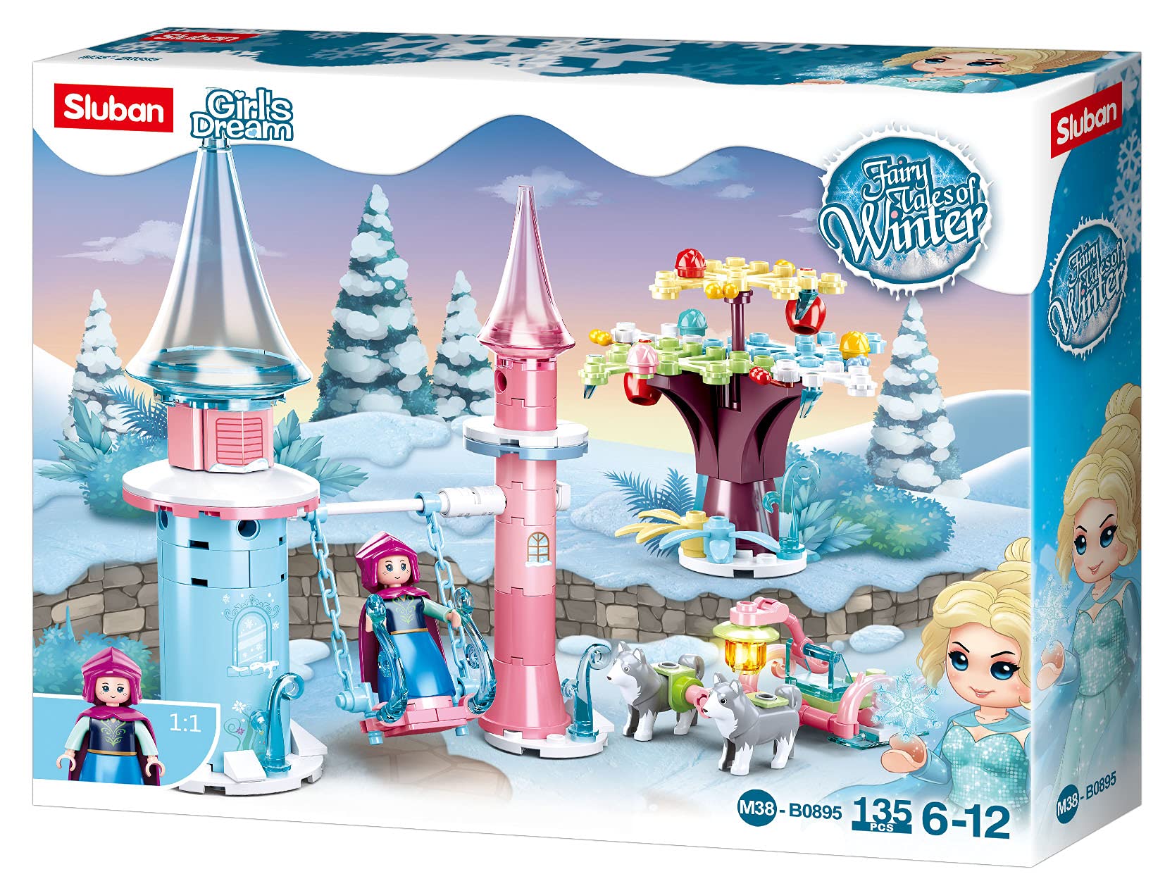 Sluban - Fairy Tales of Winter-Snowfield Swing 135pcs, M38-B0895, Multicoloured