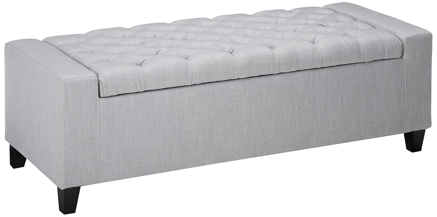 Best light grey storage ottoman