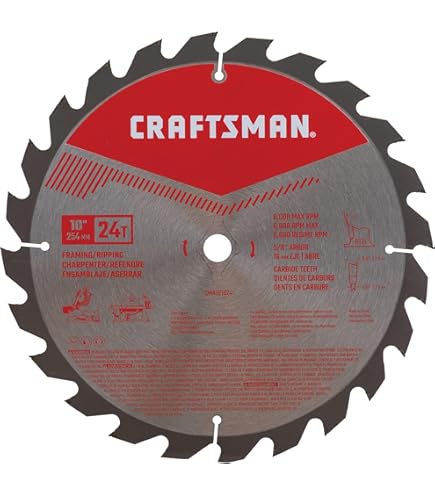 WEN 10-Inch 28-Tooth Carbide-Tipped Framing Saw Blade – Multi-Material Cuts, Ultra-Thin Kerf, 5/8" Arbor For Miter & Table Saws