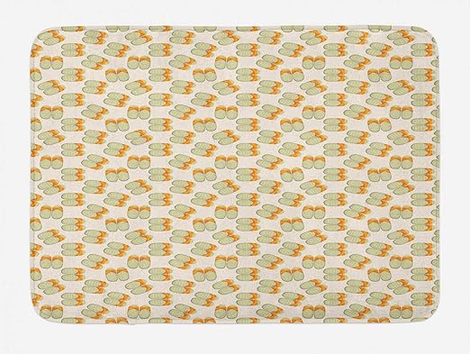 Amazon Com Ambesonne Flip Flop Bath Mat Traditional Japanese