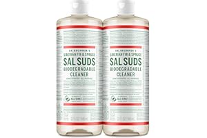 Dr. Bronner's - Sal Suds Biodegradable Cleaner (32oz, 2-Pack) – Concentrated All Purpose Cleaning Solution & Mop Soap, For Floors, Laundry & Dishes – Powerful Formula Made with Plant-Based Surfactants