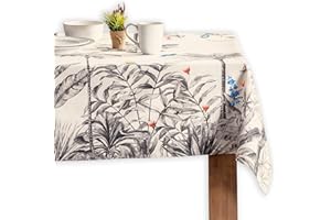 Maison d' Hermine Table Cloth Rectangle Table 100% Cotton 60" x 120" Inches Fall Tablecloth Reusable Everyday Use for Thanksg