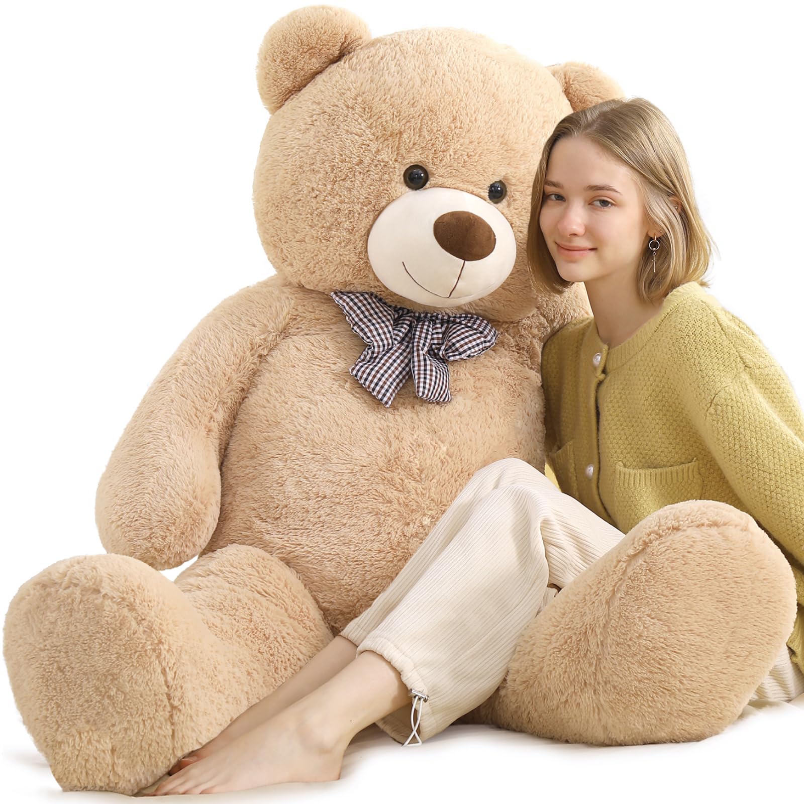 Photo 1 of Toys Studio Giant Teddy Bear Plush Stuffed Animals for Girlfriend or Kids 47 Inch, (Light Brown)