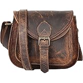 vintage crafts Leather Women's Hippe Leather Purse Crossbody Shoulder Bag Travel Satchel Handbag Bag