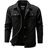 CTFASHION Men's Military Jacket Cotton Lightweight Coats Canvas Field Work Bomber Casual Stylish Fall Spring Outerwear