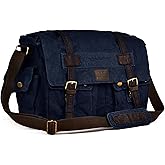 LEATHER VILLAGE Canvas Messenger Shoulder Bag for Men & Women – Stylish Crossbody Satchel for Office, Travel & Daily Use