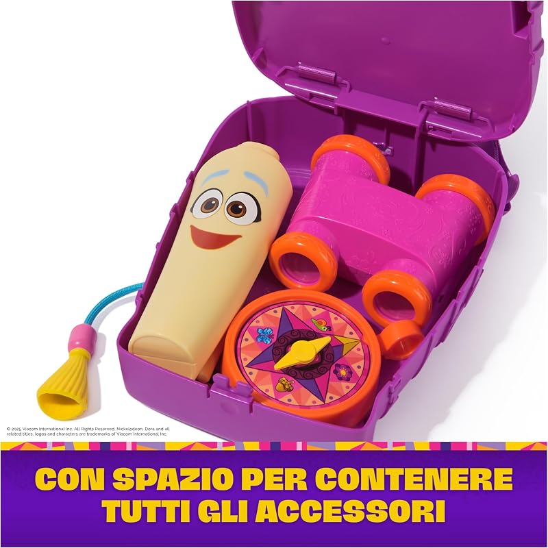 l'Esploratrice, Zainetto con Accessori per l'Esplorazione‚ Mappa, Binocolo e Bussola Giocattolo, Giocattoli per Bambine e Bambini, 3+ Anni — foto 7 di 8