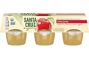 Santa Cruz Organic Apple Sauce, 6-4 Ounce Cups (Pack of 4)