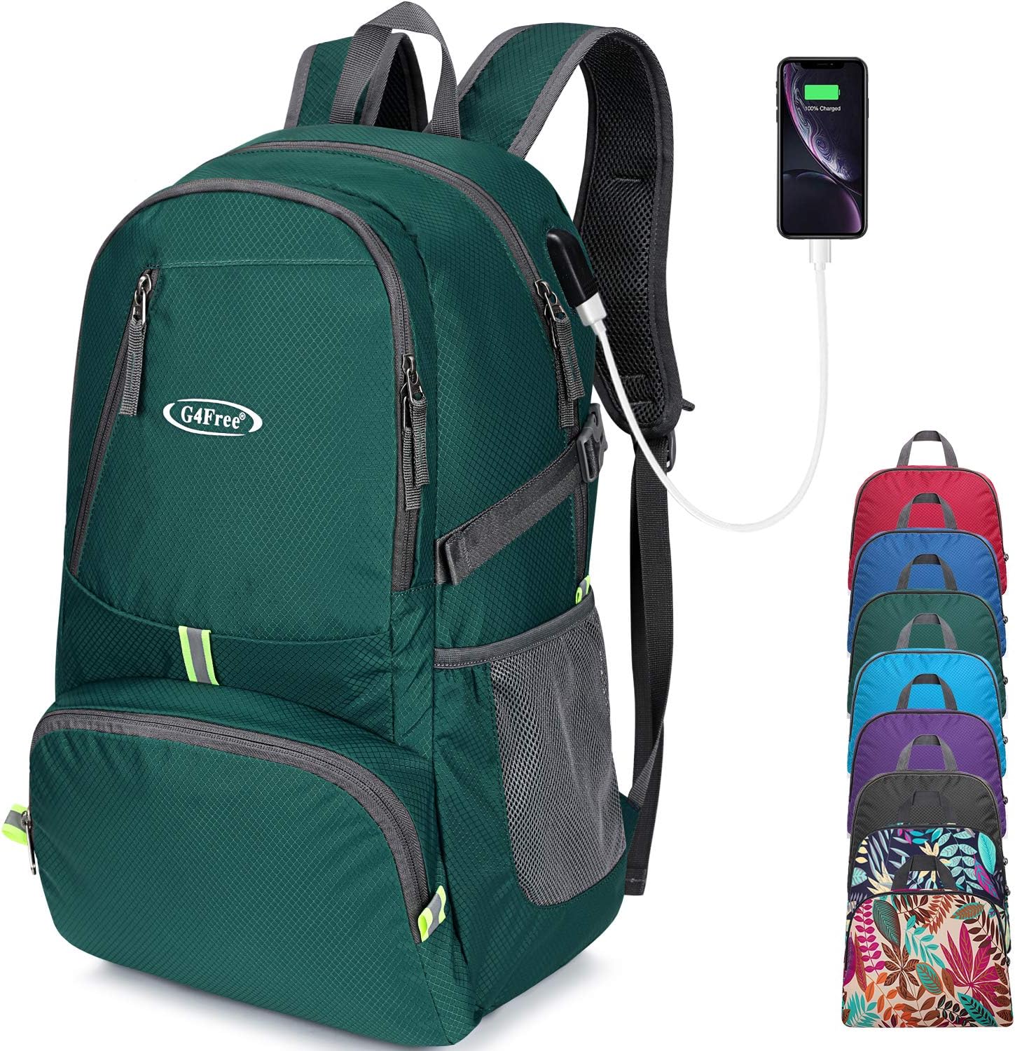 G4Free Upgraded Lightweight Packable Travel Backpack 40L Handy Foldable Hiking Camping Outdoor Daypack