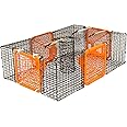 Protoco - ST4SP - 9” x 19” x 24” (½” x 1” Mesh) Shrimp and Crawfish Trap, Freshwater & Saltwater Cage Style Fishing Trap for Crawfish, Crayfish, Crawdads, Shrimp - Black/Orange