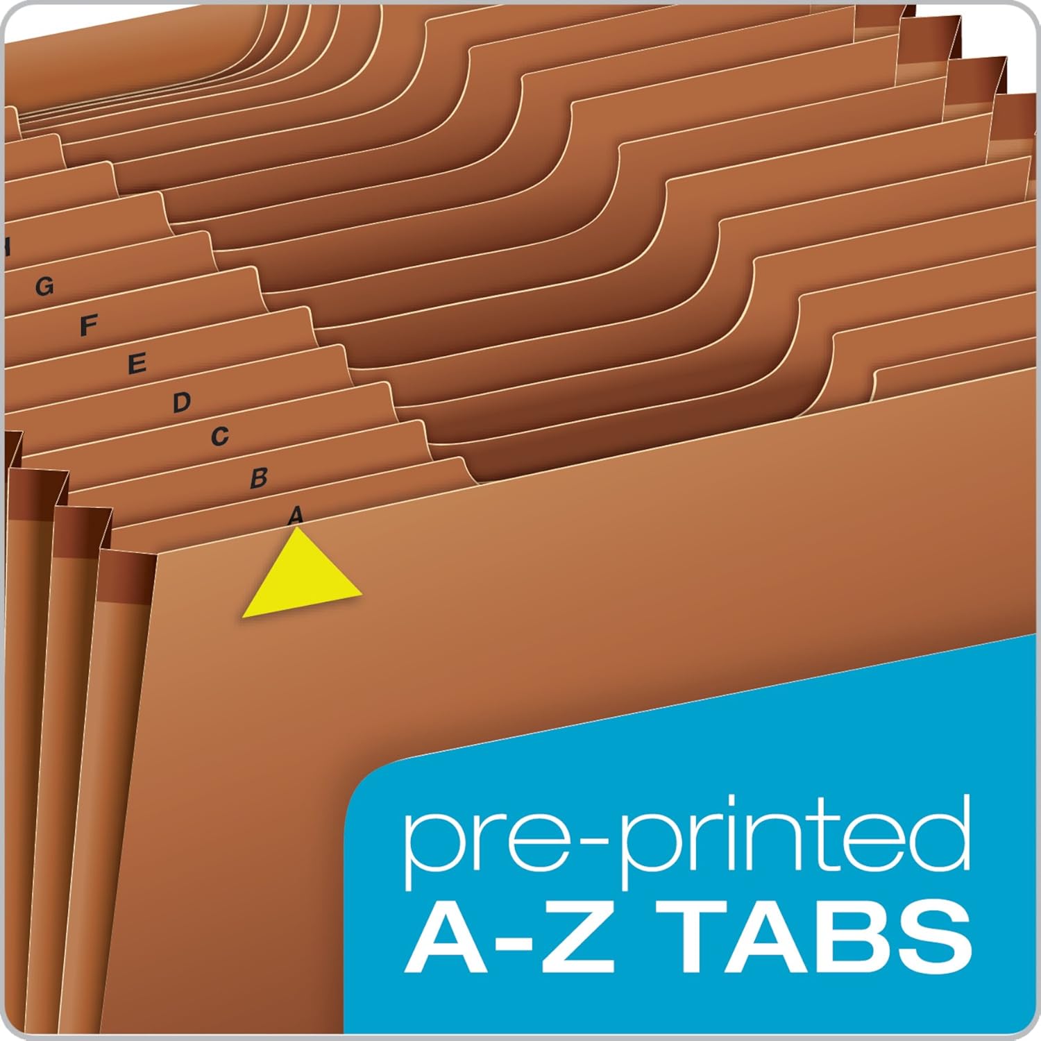 Globe-Weis PFXR217AHD /Pendaflex Heavy Duty Expanding File, Open Top, 21 Pockets, A-Z, 1/3 Cut Tabs, Letter Size, Brown (R217AHD) : Expanding File Jackets And Pockets : Office Products