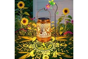 VCDSOY Hummingbird Solar Lanterns Outdoor Garden Decor, Mothers Day Gifts for Women Mom Grandma Birthday Hanging Metal Solar Lights Waterproof Decoration with Shepherd Hook for Garden Yard Lawn Patio Deals
