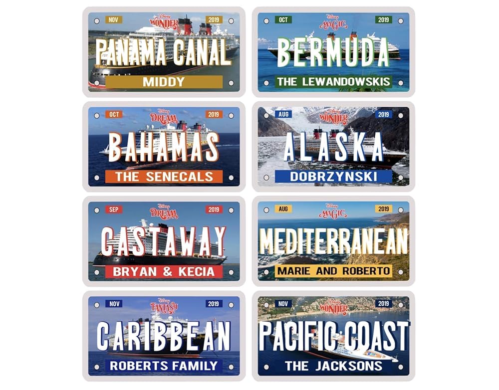 Personalized License Plate For Disney Cruise Door