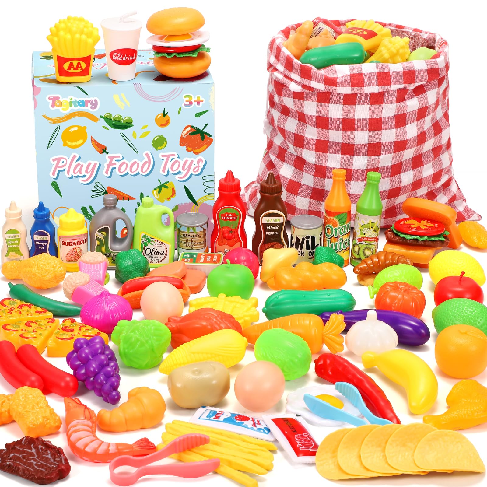 Amazon Plastic Food For Childrens Kitchen Pretend Play Food For
