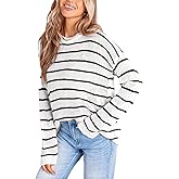 CUPSHE Women Casual Knit Sweater Drop Shoulder Long Sleeve Top Loose Fit Pullover Fall Sweaters