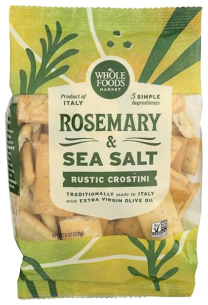 WHOLE FOODS MARKET, SEA SALT AND ROSEMARY CROSTINI,...