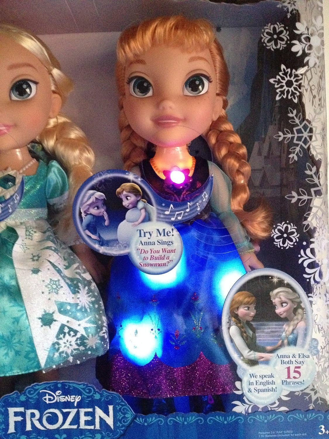 disney frozen snow glow elsa and anna exclusive dolls